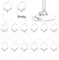 BENECREAT 20pcs Flat Round Clear Wine Glass Name Charms - Acrylic Wine Glass Charms with Brass Rings for Identification and Decoration