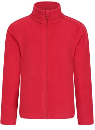 Mountain Warehouse Camber II Kids Full-Zip Fleece - Comfy, Lightweight Sweatshirt, Full-zip, For Boys & Girls - For Spring Summer, Camping, Outdoors & Hiking Dark Red Kids Size 11-12 Years