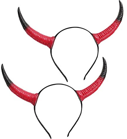 minkissy 2st Stirnband Aus Horn Ochsen-stirnband Für Mädchen Ochsen Stirnband Ochsenstirnbänder Für Erwachsene Teufelshörner Haarreifen Damen Stirnbänder Erwachsener Lieferungen Fräulein Pu