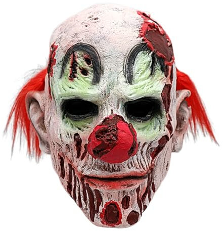 Yearsahrk Halloween Scary Clown Maske Böse Killer Maske Terrifier Kostüm Kunst die Clown Maske Horror Zombie Maske Halloween Kostüm Cosplay Requisiten