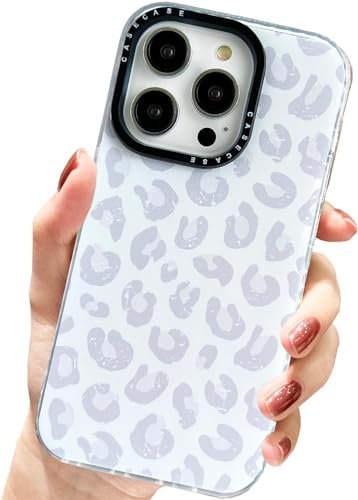 AMART for iPhone 13 Pro Case Cute,Clear with Gray Leopard Pattern Design Soft TPU Women Girls Shockproof Protective Phone Cover for iPhone 13 Pro