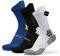 BRISIRA Coolmax Bambou Chaussettes Running Homme Femme De Contention Chaussettes Sport Lot De 3 Paires Compression Sans Couture Anti Ampoule Randonnée,Tailles Sportives 35-51
