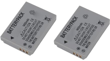 2 Pack NB 5L Camera Battery,1400mAh 3.7V Rechargeable Li-Ion for S100V S110 SX200 IS SX210 IS SX220 HS 90IS 800IS 850 IS 960IS 970 IS 80IS 9901S SD 800