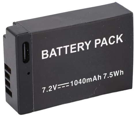 Kamera-Akku, 1040 MAh, Ersatz-Kamera-Akku mit Typ-C-Schnittstelle für EOSR50 RP R10 R8, Rebel T8i, T7i, T6i, T6s, SL2, SL3, M3, M5, M6, 200D, 77D, 750D, 760D, 800D