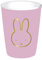 8 Becher * SÜSSES HÄSCHEN * zum Kindergeburtstag und Party | 250ml, aus Pappe | Partybecher Pappbecher Kinder Geburtstag Deko Hase Osterhase Ostern