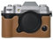 VOVMOEYA Camera Case for FUJIFILM X-T50 Mirrorless Digital Camera,Fuji XT50 Half Case With Soft microfiber Inner,Function Well With 1/4-20 thread hole Retro PU Leather texture-CHOC