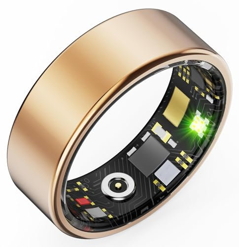 findtime Smart Ring Blood Pressure Heart Rate Monitor Sleep Tracker Blood Oxygen Health Pedometer Step Counter Calories Fitness Tracker Waterproof Fitness Rings for Men Women