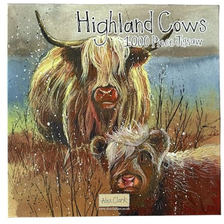 ALEX CLARK Highland Cows Jigsaw Puzzle - 1000 piece puzzle - fun games and puzzle gifts - animals - adults and children aged 12 and up