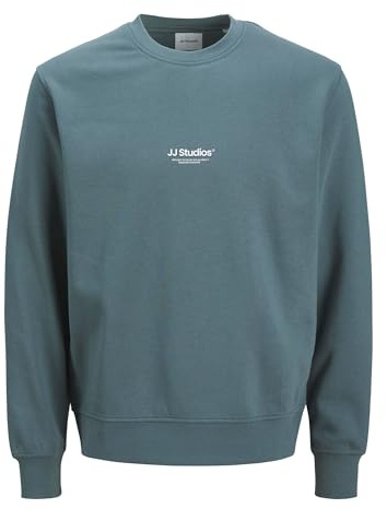 JACK & JONES Male Sweatshirt Gedruckt Sweatshirt | Bio-Baumwolle | nachhaltige Materialauswahl | Perfekt für Freizeitaktivitäten | Schlichtes, zeitloses Design | Normal Fit