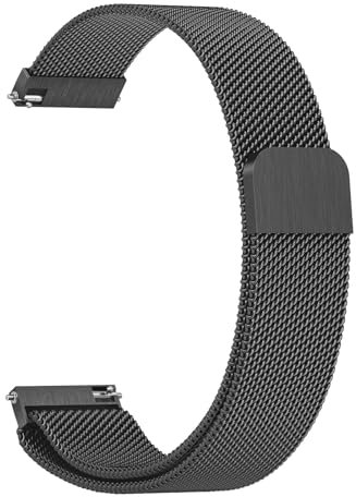 YLK Metal Correa Compatible con Xiaomi Redmi Watch 5 Active/Redmi Watch 5 Lite Hombre Mujer, Acero Inoxidable Ajustable, Pulseras de Repuesto (Negro, 22mm)