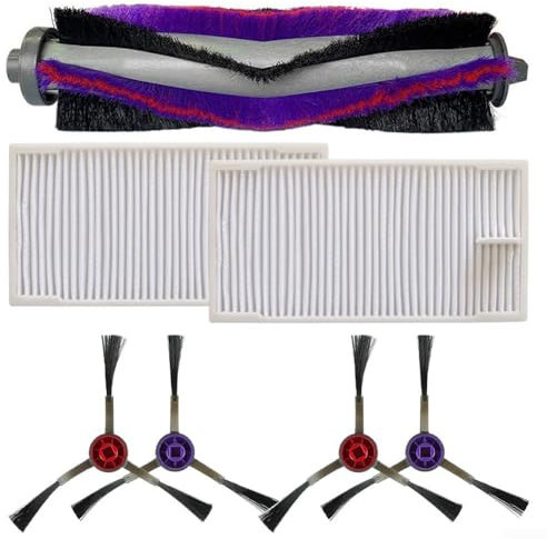 Honseadek Kit de piezas de repuesto para aspiradora, rodillo principal, cepillos laterales y filtros para M9, para VCR S10 Plus, para Eureka E20 Plus, NERE10s (A)