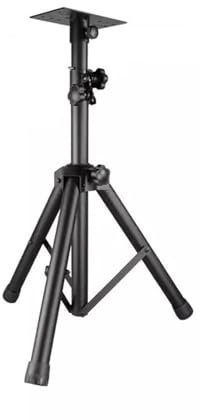 pieds enceintes Support de haut-parleur entièrement en métal, trépied professionnel épais for son de chariot, sac de carte de scène au sol, trépied Portable pieds enceintes monitoring(Noir)