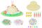 Henbrandt Children’s Easter Bonnet Kit with Chicks, Carrots, Mini Foam Eggs, Matte Grass and 5-Piece Nest Grass Decoration Set Make Your Own Bonnet DIY Easter Accessory Craft Bundle for Boys and Girls