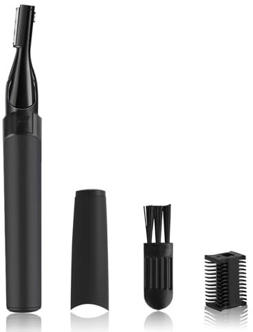 Electric Eyebrow Trimmer for Men Women, Facial Hair Trimmer Eye Brow Trimmer Eyebrow Razor Shaver Shapers for Ladies Eye Brow Razors No Battery, No Pulling, Gentle On Skin, Black