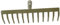 SHINEOFI rastrillo de jardín aflojamiento Deber Inoxidable Gardening Exterior pequeño Herramientas rastrillo de arbustos rastrillo de Mano de jardinería Acero Carbono Green