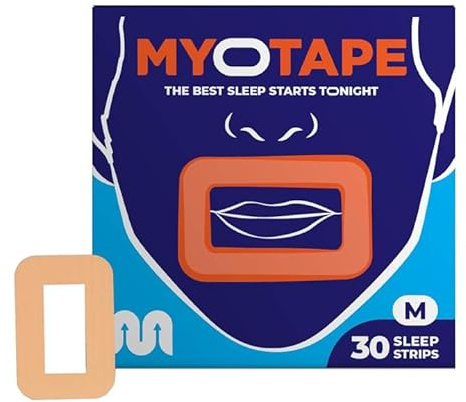 MyoTape Schlafband für 30 Nächte, reduziert Schnarchen, | verbessert Ihren Schlaf, fördert die Nasenatmung, bequem und sanft zur Haut, Größe M