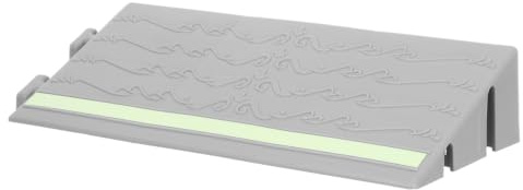 IWOWHERO Rampe de Seuil pour Aspirateur Robot Gris 30X6 CM Bande Fluorescente, Tapis d'Accès Antidérapant pour Seuils et Rampes d'Entrée Intérieure et Extérieure, Compatible Poussette et