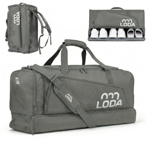 LODA Team (68L) - Sporttasche mit Schuhfach, Nassfach, Rucksackfunktion & Wertsachenfach - Perfekte Fußball-, Handball-, Trainings-, oder Fitnesstasche - Tasche für Sport, Reisen & Freizeit