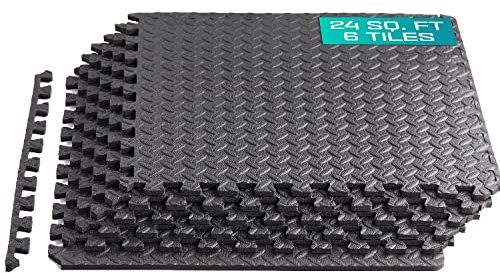 Yes4All HQKY Stuoia a incastro-24SQFT, 2,2 m² (6 piastrelle), nero