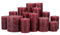 Premium Kerzenset 4,5 kg durchgefärbte Stumpenkerzen von Kerzenwelt 1. Wahl ohne Duft (dunkelrot)