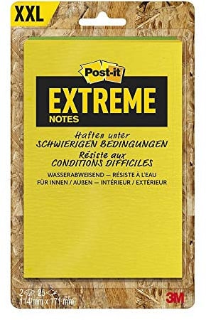 Post-it Extreme Notes 114 x 171 mm, 2 Blöcke (Gelb/grün/orange/grün)