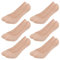 FEPITO Lot de 6 paires de chaussettes invisibles en fibre de bambou pour femme, chaussettes ultra basses invisibles et décontractées avec silicone antidérapant, Fibre de bambou (couleur de la peau),