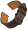 EACHE Uhrenarmband 20mm, Uhrenarmband Leder mit Schnellverschluss, Italien Pueblo Spezielles Mattiertes Leder Uhrband, Top Grain Uhrenarmbänder für Herren/Damen (Kaffee-Schwarze Schnalle)