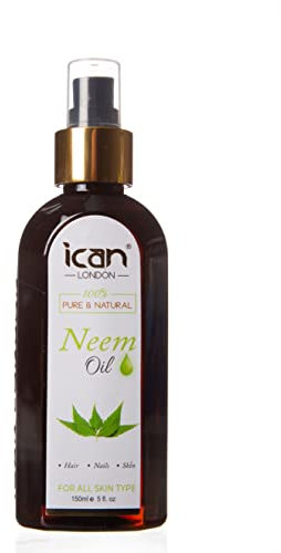 ICAN LONDON 100% PURE & NATURAL NEEM OIL FOR HAIR, SKIN, AND NAILS 150ML