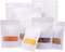 Bolsa Papel Kraft con Ventana, Bolsas Kraft, Bolsas Reutilizables Ziplock, para Frutos Secos, Dulces, Granos de Café, Cereales, Comida para Mascotas, etc. 120x200mm blanco 50piezas