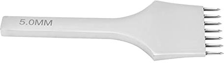 5mm Leder Zinken Meißel Stahl Reihe Locher DIY Werkzeug für Leder Stanzen Nähte Schnürung(7 Zinken)