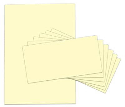 Briefpapier-Set Briefpapier mit Umschlag gelb Briefbogen einfarbiges Papier selbstklebende Umschlag Briefe Einladungen (100 Blätter + 100 Umschläge)