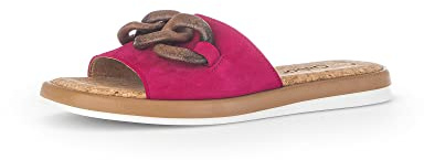 Gabor Damen Riemchensandalen, Frauen Sandalen,Sommerschuhe,Freizeitschuhe,offene Schuhe,Strandschuhe,Riemen,pink (Kork/Holz),40 EU / 6.5 UK