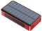 Wttfc Caricatore Solare 100000mAh Power Bank Solare Wireless con 5 Uscite e 4 Ingressi e Torcia Elettrica a LED, Caricabatterie Portatile Batteria Esterna per iPhone, Android, Samsung,Rosso