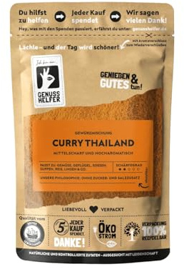 Bremer Gewürzhandel Thailand Curry, mittelscharf, aromatisches Thai Curry Pulver, leckerer Paprikageschmack, ideal für asiatische Speisen, 3 x 100g