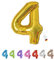 LITTLE BIRTHDAY | Zahlen Luftballon | Folienballon | Helium Gas Balloon Ballon | 101 cm | 0 1 2 3 4 5 6 7 8 9 in vielen Farben | Geburtstag | Kindergeburtstag | Deko | gold 4