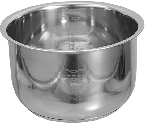 BESTonZON Rice Cooker Inner Pot 3L Stainless Steel Cooking Pot Liner Non- Stick Rice Cooking Container Electric Cooker Replacement Part for Home Kitchen Restaurant