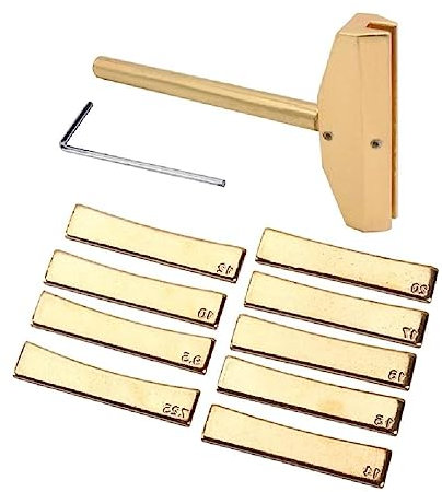 Woedpez Guitar Bass Griffbrett Fret Press Caul & Brass Radian Fret Inserts With Wrench Luthiers Tool Fingerboard Pressing Tool Luthiers Tools Guitar String Installation Tool