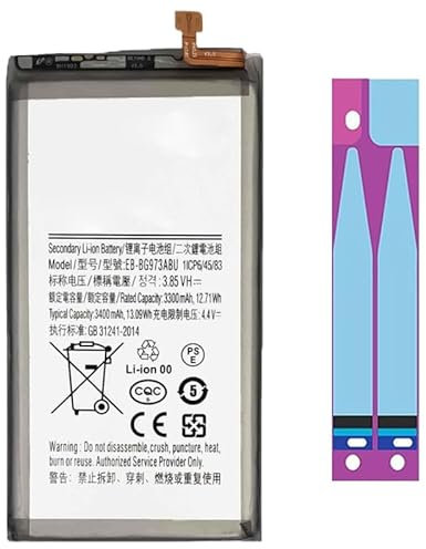 Batt - Batteria di ricambio Samsung Galaxy S10 con adesivi per batteria - Facile installazione, riparazione della batteria Samsung Galaxy S10 (3400 mAh).