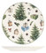 H&H Christmas Carol Set 12 Piatti Piani, Stoneware, Decoro Natale, 26cm