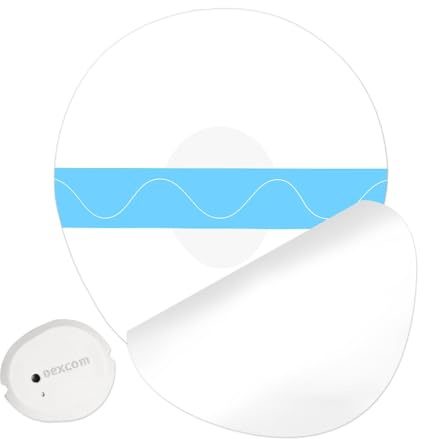 Dexcom G7 Pflaster, 55 Stück wasserfest pflaster für Dexcom G7, kleberfreie Sensorfläche in der Mitte, 10 Tage klebekraft CGM Overpatch atmungsaktiv & hautfreundlich Fixierpflaster