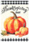 NQEUEPN Flagge Herbst, 30x45cm Garten Flagge Doppelseitiges Kürbis-Thanksgiving-Yard-Banner für Erntefeiertags-Yard-Außendekoration