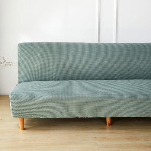 DOTBUY-SHOP Ohne Armlehne Sofahusse Stretch, Weich&Bequem Sofa Abdeckung, Sofa Überzug Armloser Möbel Protector (160-190cm,Salbei Grün)