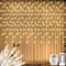 CORST Luci natalizie a forma di ghiaccio, 3 m x 1 m, alimentate a batteria, a forma di diamante, luci LED da appendere, per grondaie, luci da parete a cascata, 8 modalità, impermeabile (bianco caldo)