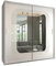 FURNITUREWAVE Minosa Sliding Mirror Doors Wardrobe For Modern Bedroom Furniture Cupboard with Space Saving Shelves and Hanging Rails (White/White, 203cm)