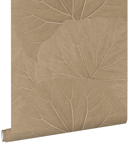 Esta Home Tapete Blätter Sandbeige 53 cm x 10.05 m