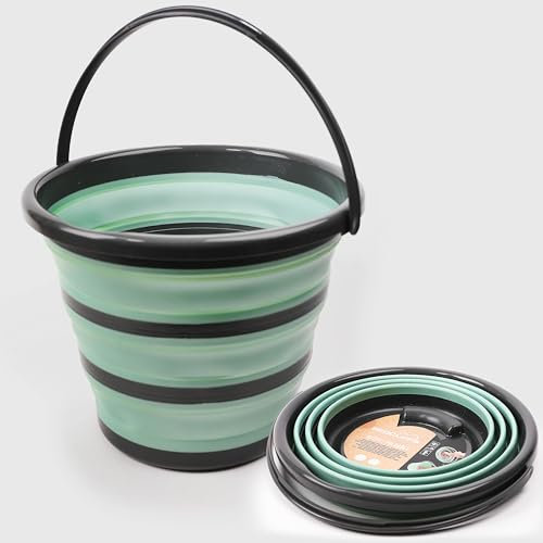 Faltbarer 10L Eimer fürs Säubern, Hausarbeit & Outdoor-Aktivitäten, Platzsparender Falteimer für unterwegs, robuster Putzeimer, ideal für Camping, Wandern und Putzen