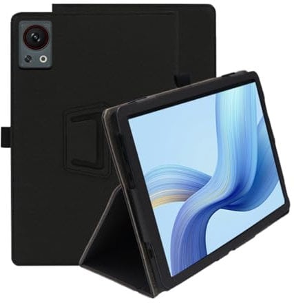 Qiawum Étui magnétique pour tablette DOOGEE T30SE / T30S / T30Pro / T30 Ultra 11 2024 - Étui portefeuille en cuir avec support Funda