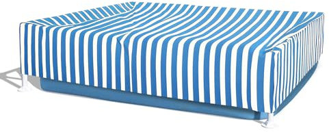 Krismile 4 Foot x 12 Inch Mini Frame Pool Cover,Heavy Duty Windproof Dustproof Anti-UV Outdoor above Ground Frame Kiddie Swimming Cover for Pool for Kids Ages 4-8(Cover Only,Blue)