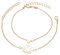 Amethyst Armband Persönlichkeits-kreatives einfaches Herz-hohles Armband Armband Gebiss (Black, One Size)