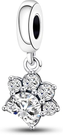 Ruaidhra Sterling Silber Charms Anhänger,Kreuz Herz Blumen Kleeblatt Schildkröte Tier Charm für Armband Halskette,Vielfältig Clip Stopper Bead für Damen